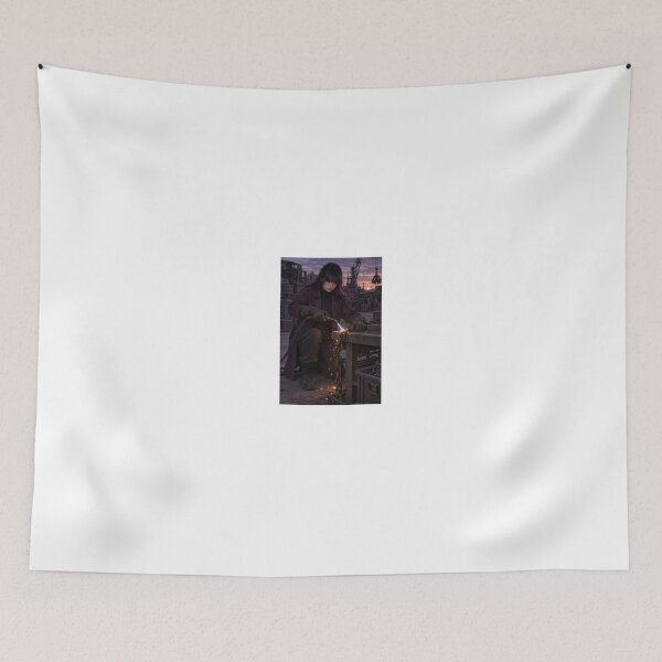 Item preview, Woman using blowtorch in industrial workshop designed and sold by CathryneDelamort.
