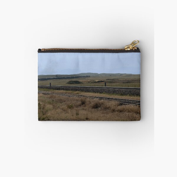 Item preview, Xpan image of departing train in Montana landscape designed and sold by lisavonbiela.