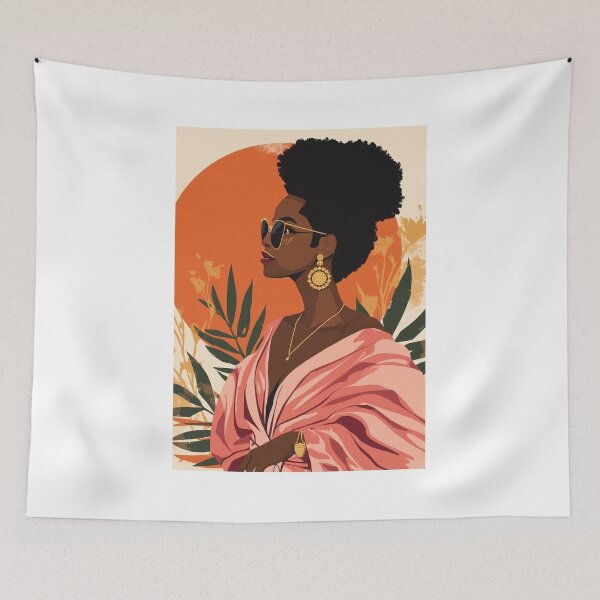 Item preview, Sunset Silhouette Wall Art Printable | Boho African-Inspired Portrait Digital Download designed and sold by Debbydesign.