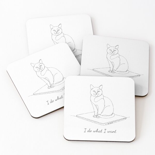 Item preview, I Do What I Want Laptop Cat designed and sold by PrintforDesign.