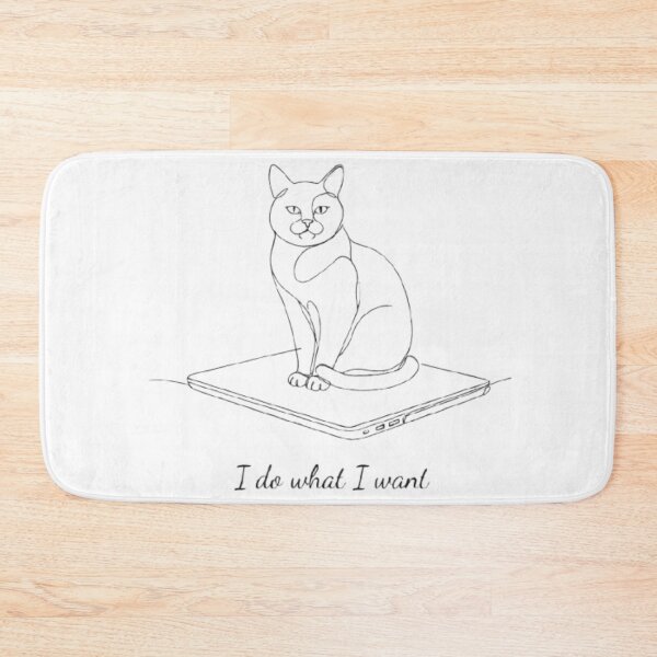 Item preview, I Do What I Want Laptop Cat designed and sold by PrintforDesign.