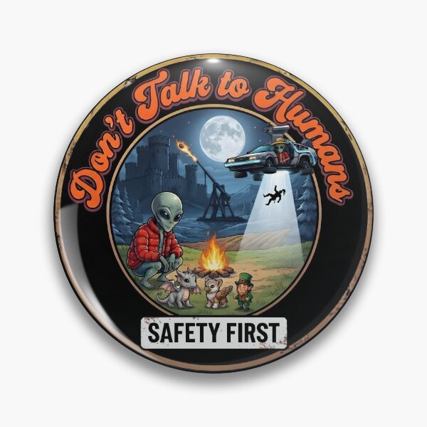 Item preview, Medieval Castle Alien Abduction Mythical Creatures Retro Comic designed and sold by AeroCodeDesigns.