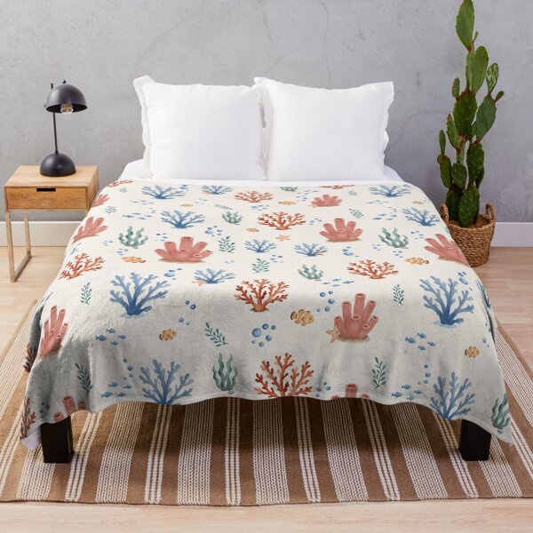 Item preview, Watercolor Coral Reef Ocean Pattern designed and sold by SheHood.