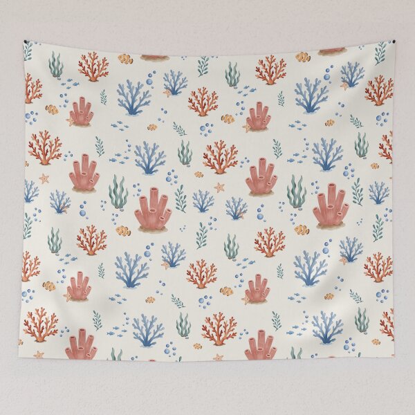 Item preview, Watercolor Coral Reef Ocean Pattern designed and sold by SheHood.