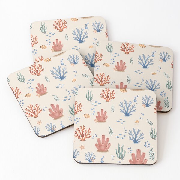 Item preview, Watercolor Coral Reef Ocean Pattern designed and sold by SheHood.
