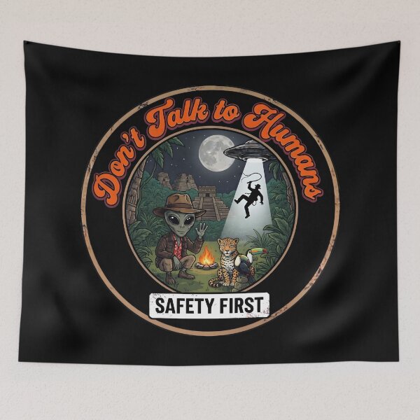 Item preview, Jungle Archeologist Alien Abduction Retro Sci-Fi Comic designed and sold by AeroCodeDesigns.