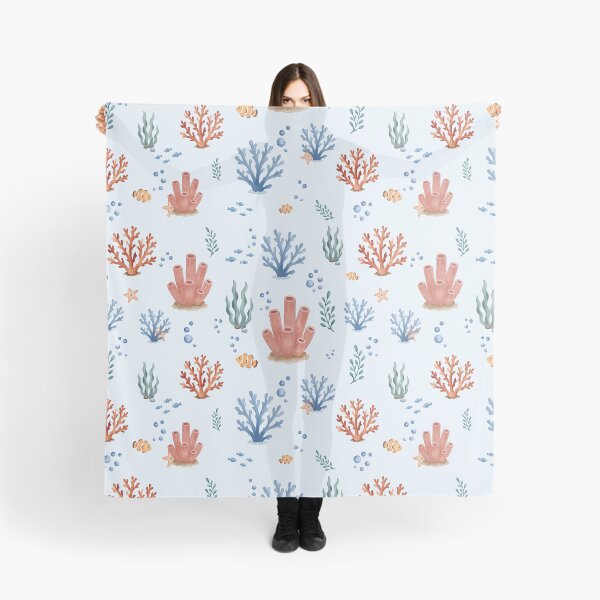 Item preview, Watercolor Coral Reef Ocean Pattern designed and sold by SheHood.