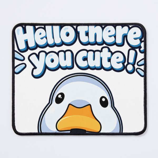 Item preview, Hello There, You Cute! – Cute Cartoon Duck designed and sold by ApollonCraft.