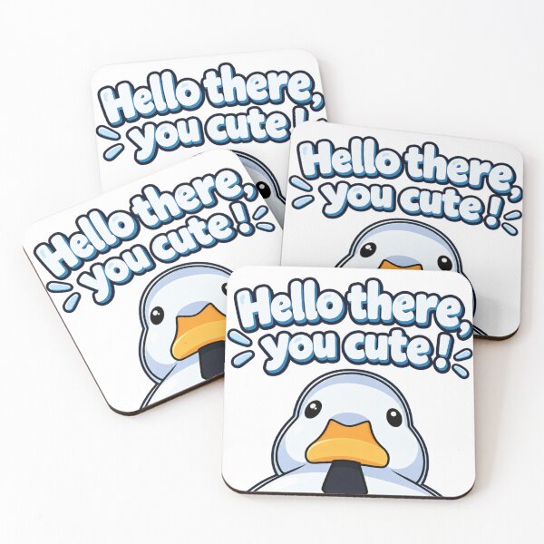 Item preview, Hello There, You Cute! – Cute Cartoon Duck designed and sold by ApollonCraft.