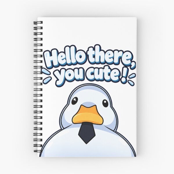 Item preview, Hello There, You Cute! – Cute Cartoon Duck designed and sold by ApollonCraft.