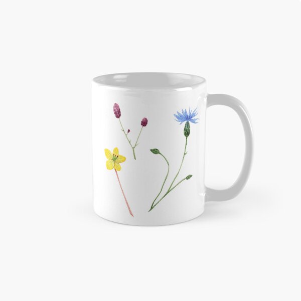Item preview, Wildflowers Set with Blue Cornflower and Yellow Blossom designed and sold by White Rabbit Design .