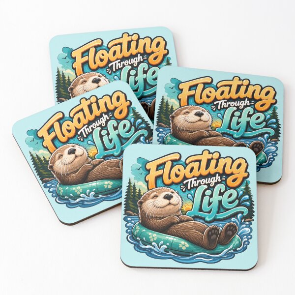 Item preview, Floating Through Life Otter designed and sold by PixoNest.
