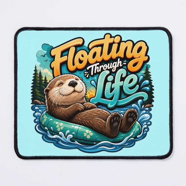 Item preview, Floating Through Life Otter designed and sold by PixoNest.