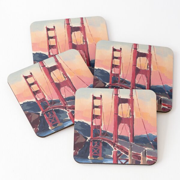 Item preview, Golden Gate Bridge at Dusk Painting designed and sold by Steve Haskamp.