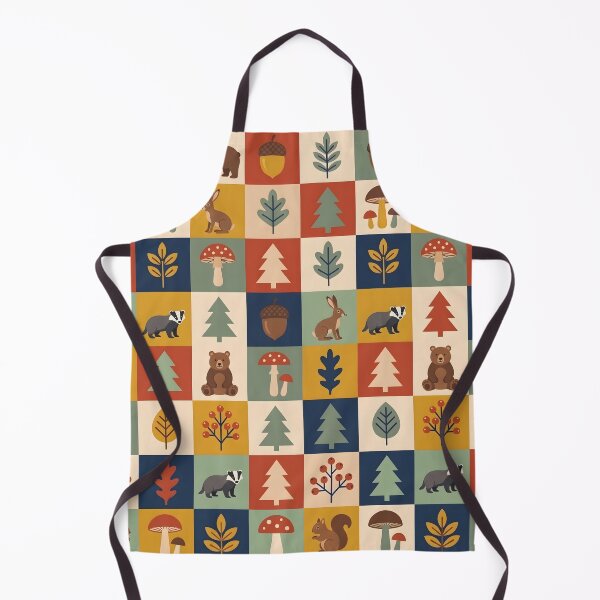 Item preview, Mid-Century Scandinavian Folk Art Pattern - Geometric Woodland Animals designed and sold by ShabanMerch⭐⭐⭐.