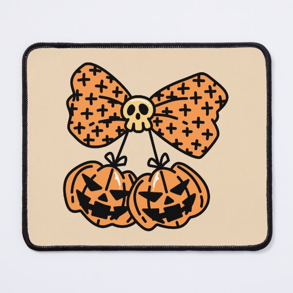 Item preview, Pumpkin Cherries Coquette Bow Halloween Skull designed and sold by SolutionsArt.