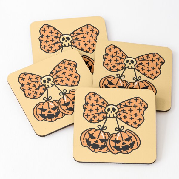 Item preview, Pumpkin Cherries Coquette Bow Halloween Skull designed and sold by SolutionsArt.