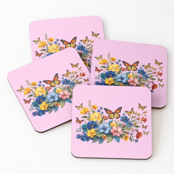 Item preview, Monarch Butterfly Wildflower Garden – Colorful Floral Bouquet designed and sold by Classic Chaos Creations.