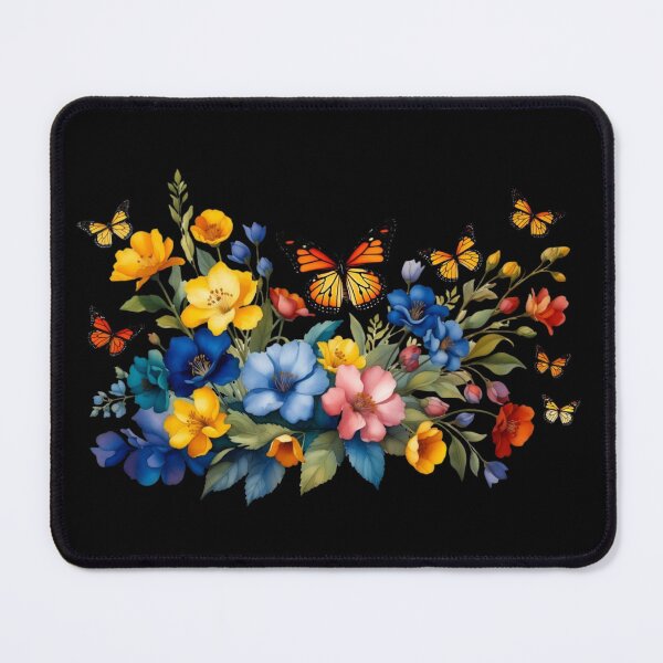 Item preview, Monarch Butterfly Wildflower Garden – Colorful Floral Bouquet designed and sold by Classic Chaos Creations.