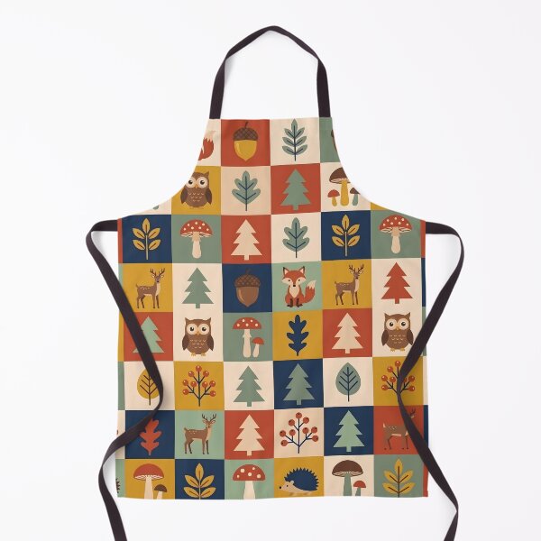 Item preview, Mid-Century Scandinavian Folk Art Pattern - Geometric Woodland Animals designed and sold by ShabanMerch⭐⭐⭐.