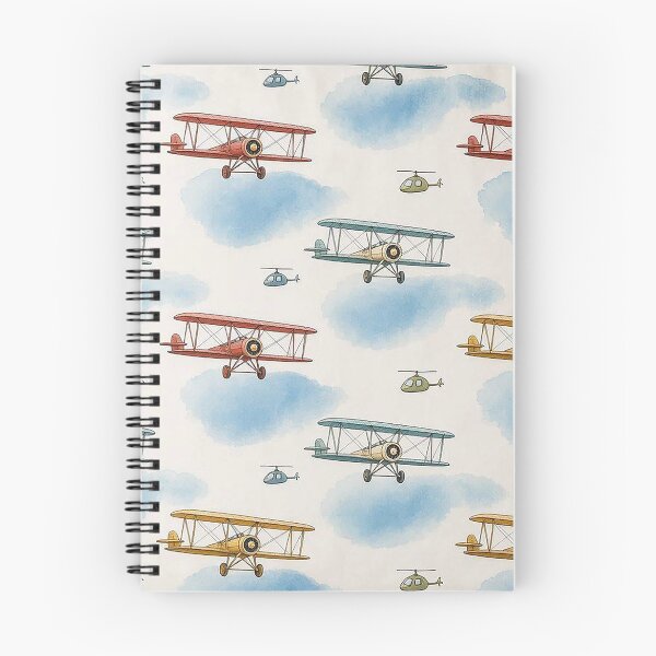 Item preview, Vintage Airplanes and Helicopters Seamless Pattern Vector Design - Kids Aviation Textile and Wallpaper Print designed and sold by Nubian Style.