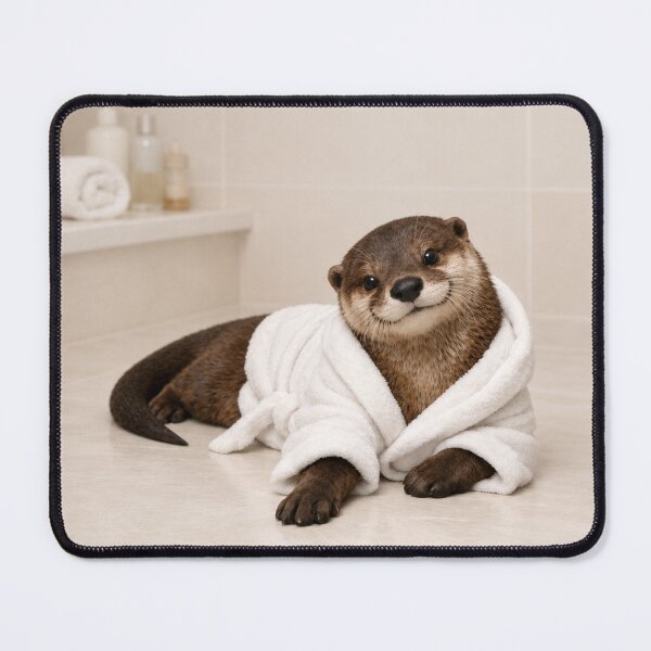 Item preview, Otter White Bathrobe designed and sold by Sillytoe.