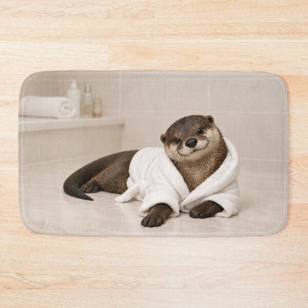 Item preview, Otter White Bathrobe designed and sold by Sillytoe.