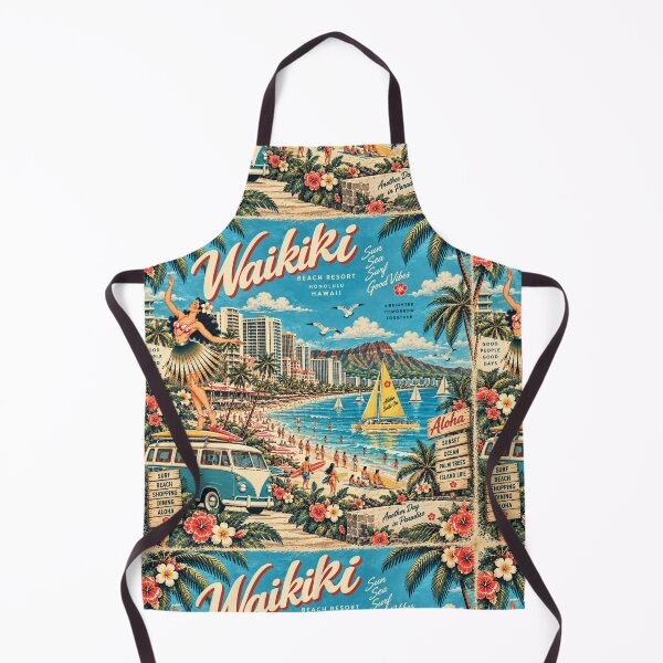 Item preview, Old Retro Waikiki – Aloha Beach & Yellow Catamaran | +91BIRD designed and sold by Plus91BIRD.