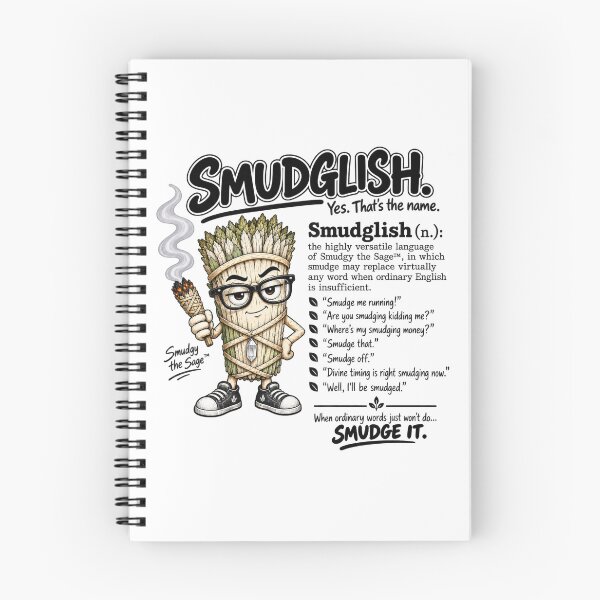 Item preview, Smudglish – Smudgy the Sage Funny Spiritual Humor & Smudging Sayings designed and sold by 11-Designs.