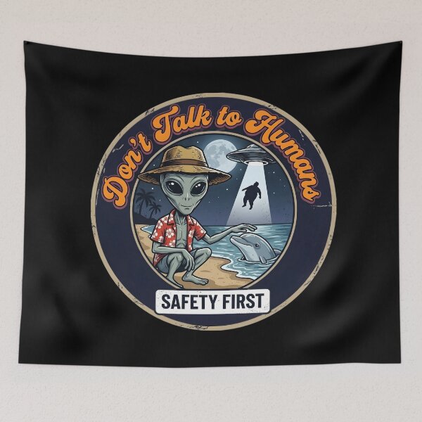 Item preview, Dolphin Beach Alien Abduction Retro Sci-Fi Comic designed and sold by AeroCodeDesigns.