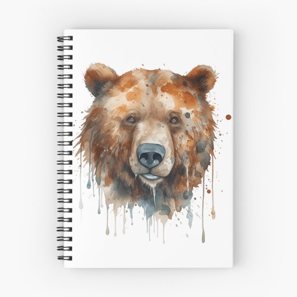 Item preview, Watercolor Grizzly Bear – Rustic Wildlife Portrait designed and sold by UlDesigns.