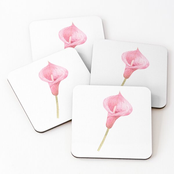 Item preview, Pink Calla Lily Flower with Green Stem designed and sold by White Rabbit Design .