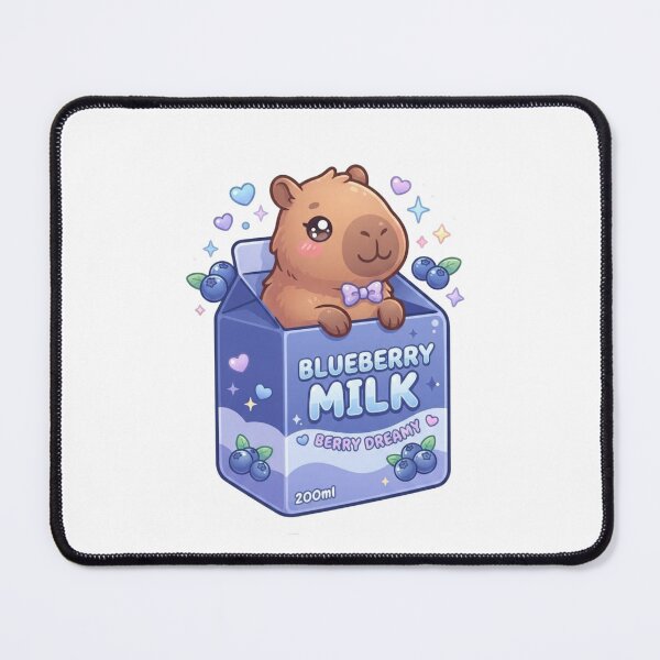 Item preview, Kawaii Capybara Blueberry Milk Carton Sticker | Cute Y2K Aesthetic Sticker designed and sold by HOODYBUDSTYLES.