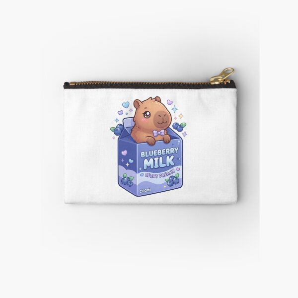 Item preview, Kawaii Capybara Blueberry Milk Carton Sticker | Cute Y2K Aesthetic Sticker designed and sold by HOODYBUDSTYLES.