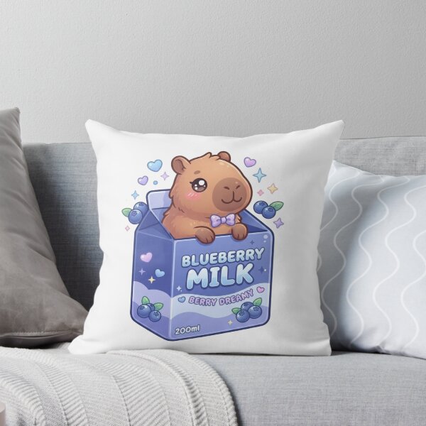 Item preview, Kawaii Capybara Blueberry Milk Carton Sticker | Cute Y2K Aesthetic Sticker designed and sold by HOODYBUDSTYLES.