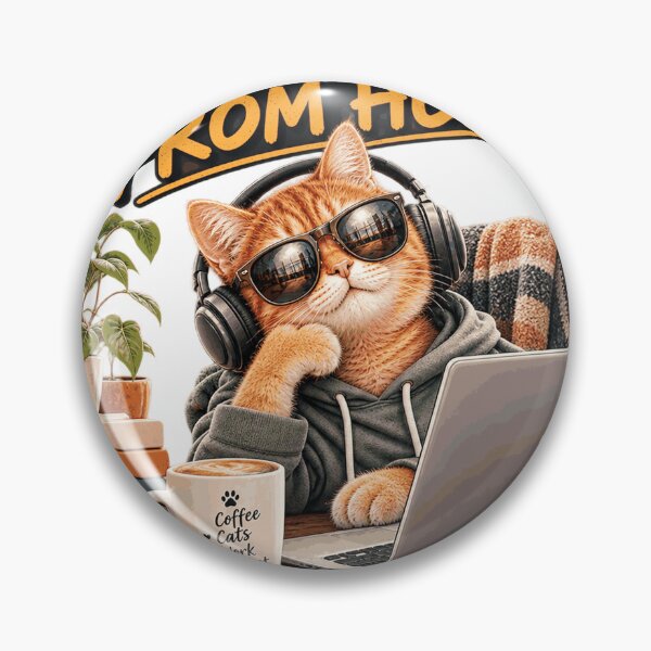 Item preview, Meowing From Home  Funny Work From Home Cat  Remote Work Cat designed and sold by TeeVibeHaus.