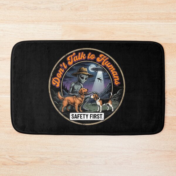 Item preview, Don't Talk to Humans Golden Retriever Beagle Alien Comic designed and sold by AeroCodeDesigns.
