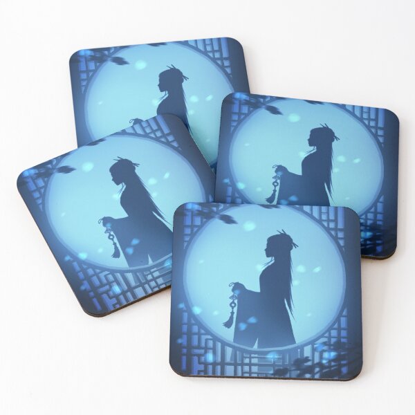 Item preview, Asian Maiden by the Moon Gate on a Blue Night designed and sold by Agamaji.