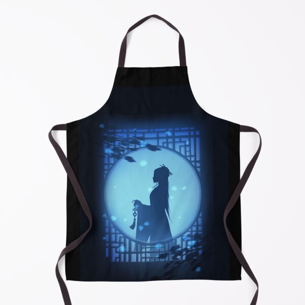 Item preview, Asian Maiden by the Moon Gate on a Blue Night designed and sold by Agamaji.