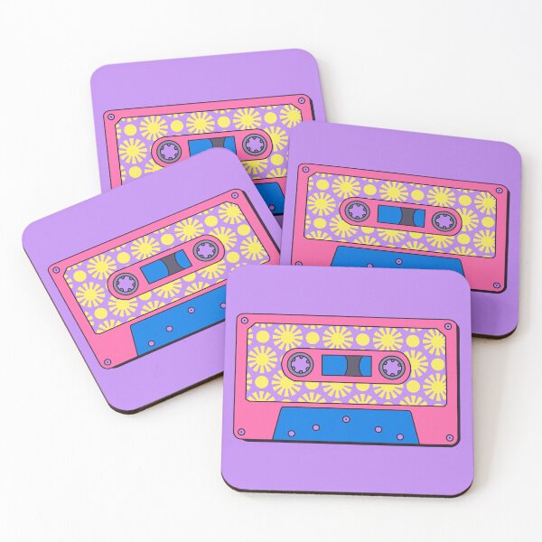Item preview, Retro Cassette Tape in Pink, Purple and Yellow designed and sold by LaRoach Digital Arts.