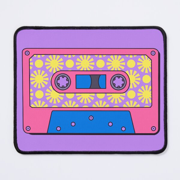 Item preview, Retro Cassette Tape in Pink, Purple and Yellow designed and sold by LaRoach Digital Arts.