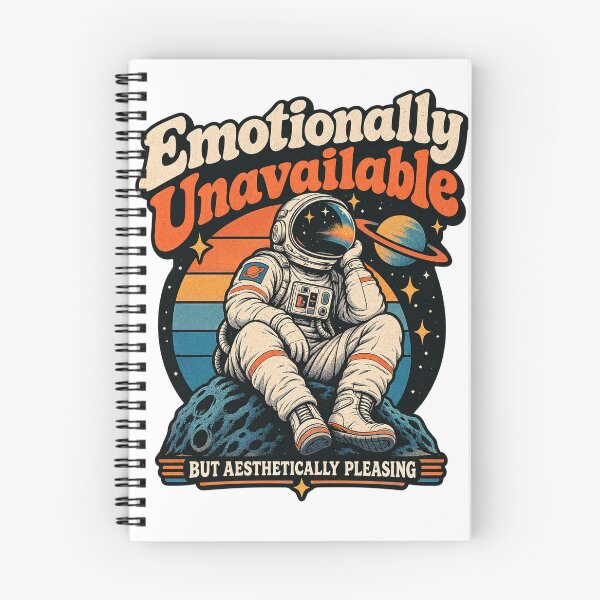 Item preview, Emotionally Unavailable but Aesthetically Pleasing – Retro Astronaut designed and sold by Pixel & Ponder.