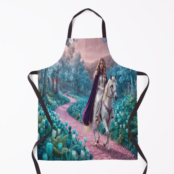 Item preview, Enchanted Forest Princess Riding White Horse Fantasy Art designed and sold by AfresStudio.