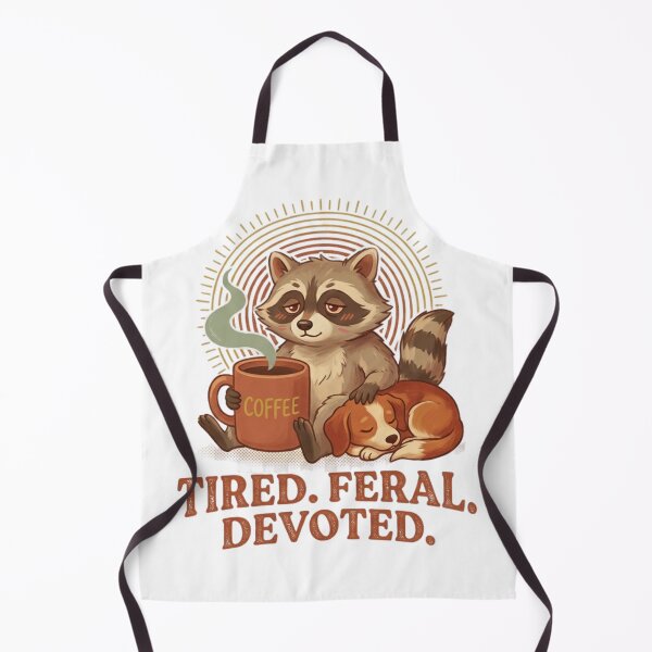 Item preview, Tired Feral Devoted T-Shirt | Funny Raccoon & Dog Coffee Lover Shirt | Rocco & Co. | Sleepy Pet Mom Gift designed and sold by abdelhamid85.