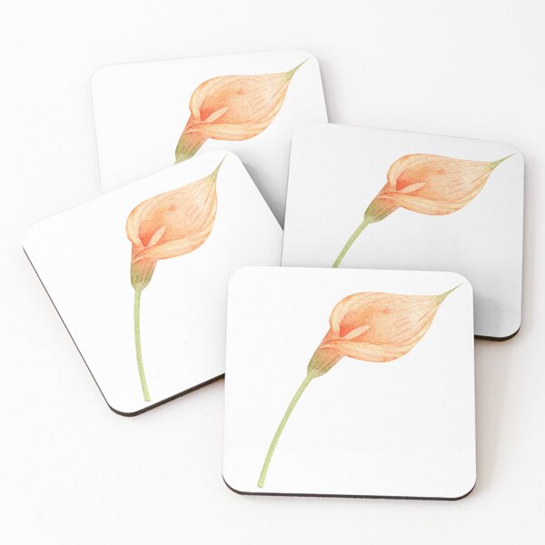 Item preview, Orange Calla Lily Flower with Green Stem designed and sold by White Rabbit Design .