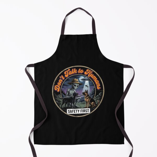 Item preview, Don't Talk to Humans Labrador German Shepherd Alien Comic designed and sold by AeroCodeDesigns.