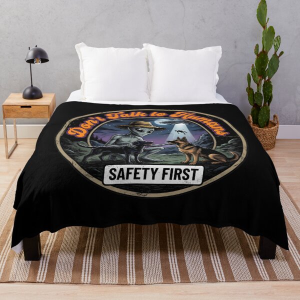 Item preview, Don't Talk to Humans Labrador German Shepherd Alien Comic designed and sold by AeroCodeDesigns.