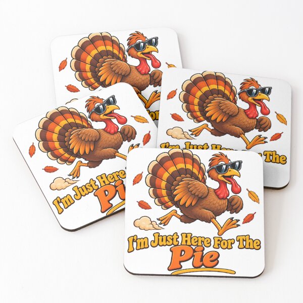 Item preview, I'm Just Here For The Pie Funny Thanksgiving Turkey designed and sold by 2Sec.