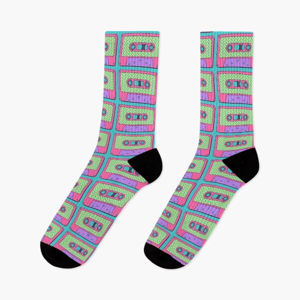 Item preview, Retro Cassette Tape in Pink, Purple, Yellow and Teal designed and sold by LaRoach Digital Arts.