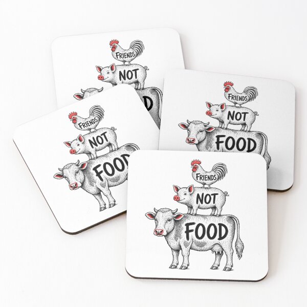 Item preview, Friends Not Food Vegan Cow Pig Chicken Animal Welfare Animal Rights Veganism Go Vegan designed and sold by Annika Shurafa.